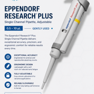 Eppendorf Research® Plus Single Channel Pipette, adjustable, .5-10 µL